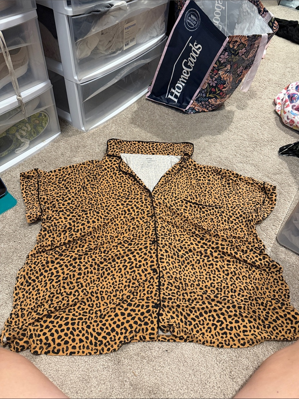 Little Sleepies women’s Leopard Print Button-Down pajama